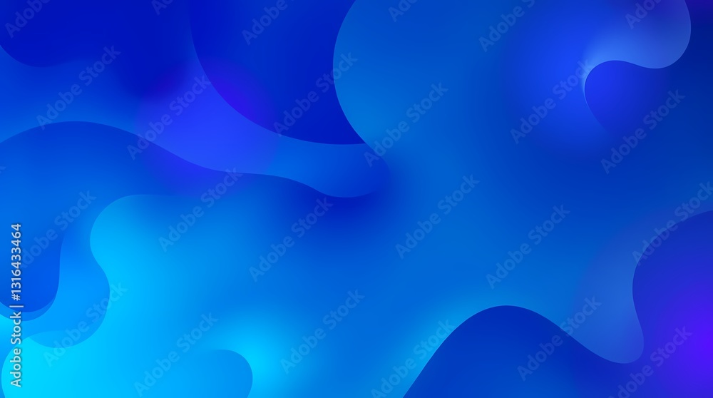 Aufkleber abstract blue fluid forms: a mesmerizing abstract background featuring flowing, dynamic blue forms w