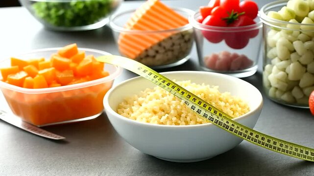 1_Meal Prep Scene with Colorful Containers and Fork