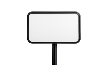 Rearranged product display sign on isolated
