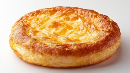 A golden brown cheese toastie, nestled in a golden-brown crust, sat proudly on a stark white background, ready to be devoured.