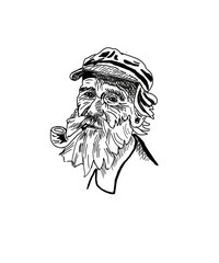 Old man with his pipe