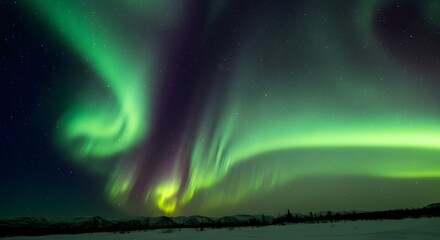 rainbow in the night sky