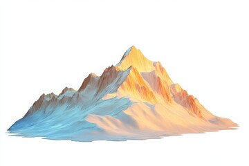 Fototapeta premium a stunning depiction of snow-capped mountain peaks capturing the breathtaking beauty and allure of nature's landscapes for outdoor enthusiasts and adventurers 