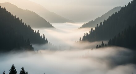 Fototapeta premium fog in mountains