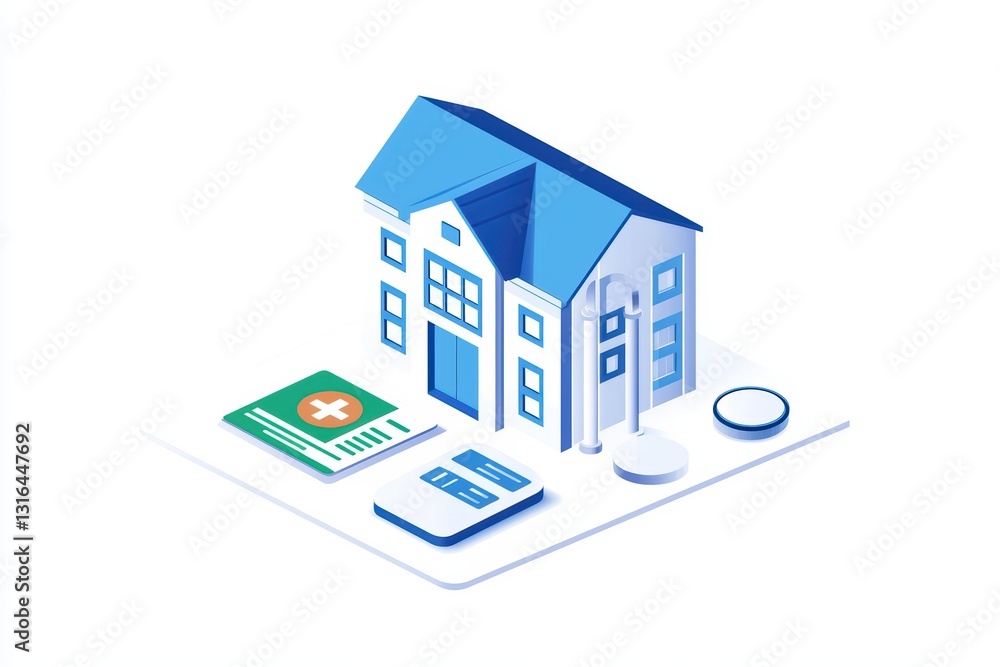 Poster smart hospital with automated payment processing and healthcare management system design