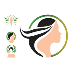 create a women's day vector logo design icon on a set with white background