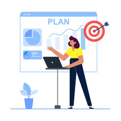 Business Plan Presentation Illustration