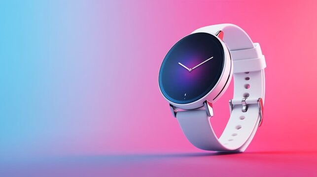 Sleek modern smartwatch with vibrant colors
