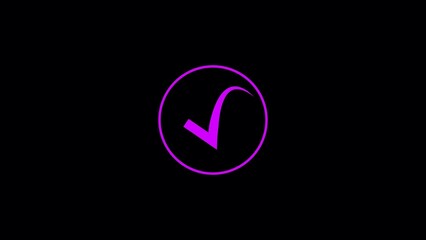 Put tick in box bw animation. Black and white thin line icon .