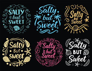 Obraz premium Six Salty But Sweet Summer Beach Designs