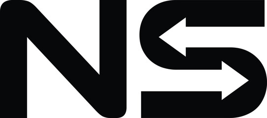 letter s two arrow recycle or exchange logo with vector file.