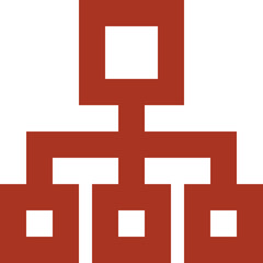 Obraz premium A Unified Network Structure Symbolizes Interconnectedness And Collaboration In A Rich Terracotta Hue