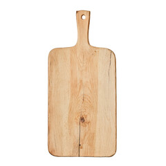 Large chefs chopping board rough wood texture isolated on a transparent background 