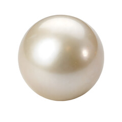 White pearl isolated on transparent background