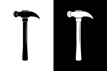 Toolbox Hammer Silhouette Clean Vector for Mechanic & Handyman Themes.