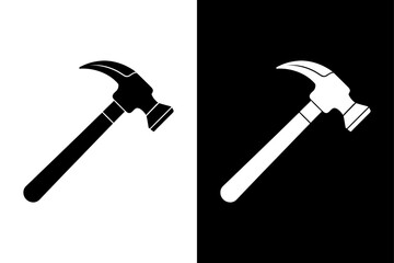 Toolbox Hammer Silhouette Clean Vector for Mechanic & Handyman Themes.