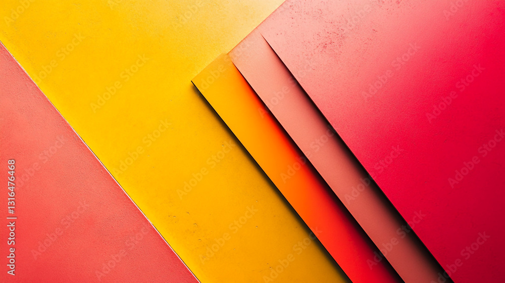 Poster abstract red yellow orange color gradient background design art lines style image vivid shapes moder