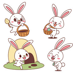 vector illustration of easter bunny