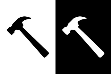 Toolbox Hammer Silhouette Clean Vector for Mechanic & Handyman Themes.