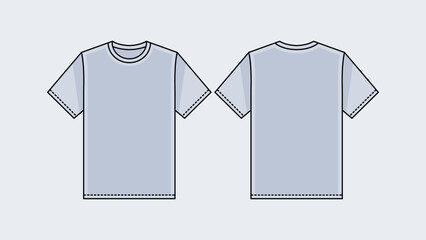 T-Shirts design concept flat design vector illustration, T-Shirts design mockup template Front and Back Views