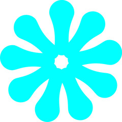 Monochrome Flower Silhouette Vector