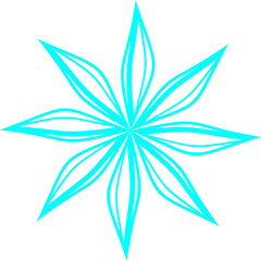 Blossom Silhouette in Decorative Shape