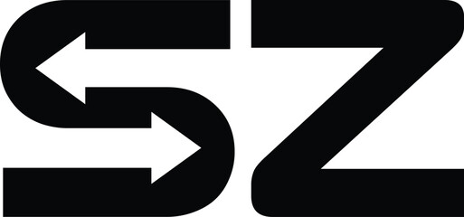 letter s two arrow recycle or exchange logo with vector file.