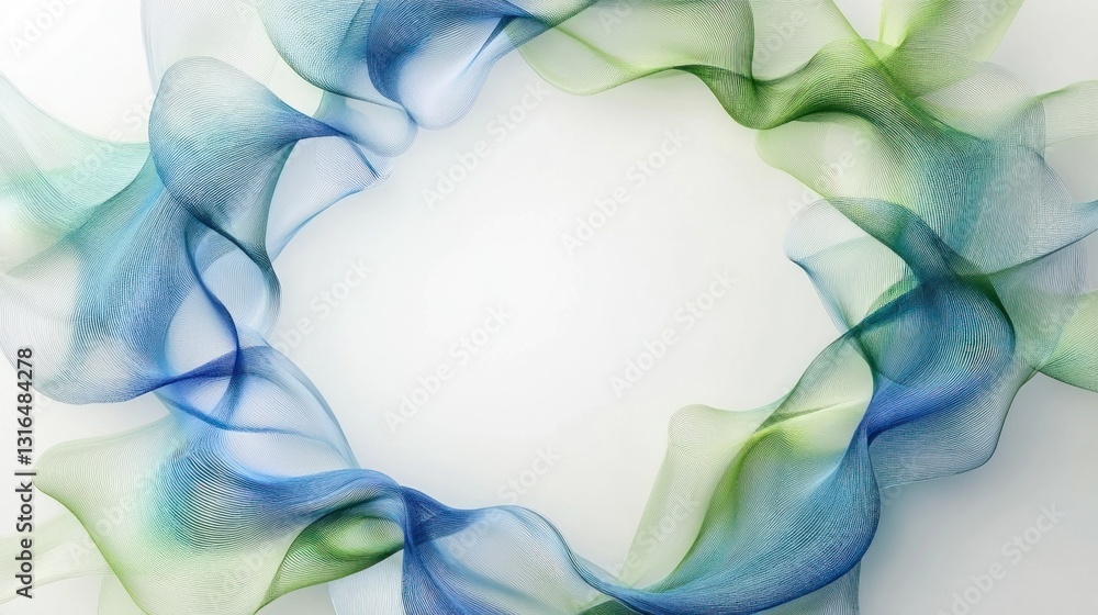 Poster abstract swirling, flowing lines create a frame