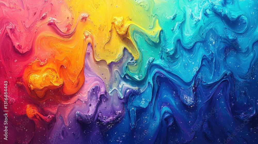 Poster vibrant abstract swirl pattern with gradient colors and fluid motion for artistic backgrounds