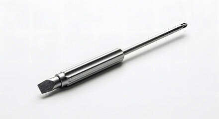 Precision-Engineered Stainless Steel Square-Tip Bit on White Background