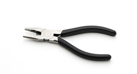 Fototapeta premium Precision Needle-Nose Pliers with Black Ergonomic Grips, Isolated on White