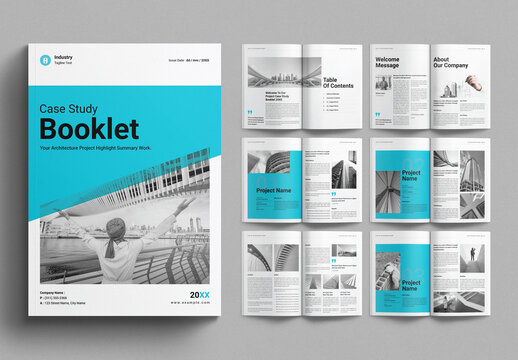 Case Study Booklet Template Design Brochure Layout