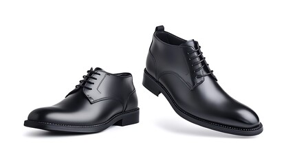 Sleek Black Leather Ankle Boots: A 3D Rendered Product Shot AI Generated
