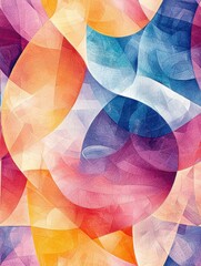 Colorful abstract background with dynamic shapes and a vivid array of eye-catching colors Seamless Texture