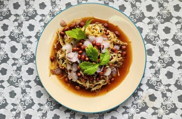 Freshly Prepared Traditional Dish with Peanuts and Vegetables