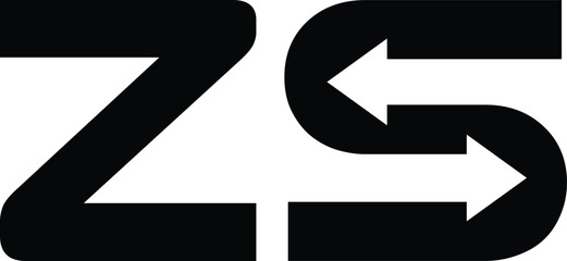 letter s two arrow recycle or exchange logo with vector file.