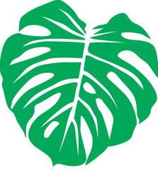 Abstract Monstera Silhouette Art