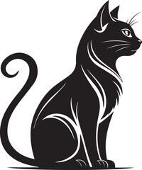 Fototapeta premium a vector silhouette-image of a cat graphics icon (30).eps