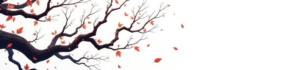 Naklejka premium Twisted and gnarled branches on a white background, wild, gnarled