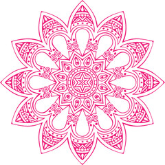 Beautiful flower art and mandala vector design