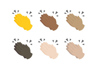 hands clapping clap vector symbol sign illustration icon hand 