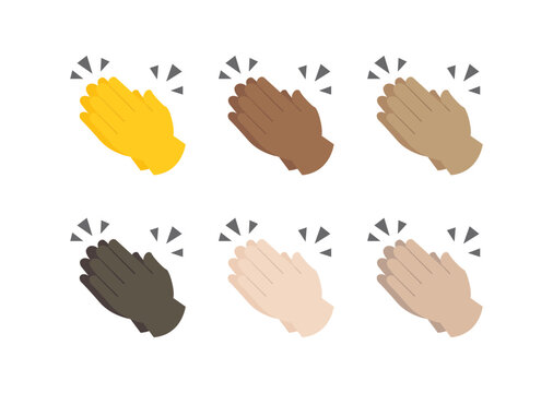 hands clapping clap vector symbol sign illustration icon hand 