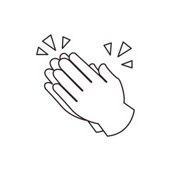 Obraz premium hands clapping clap vector symbol sign illustration icon hand 
