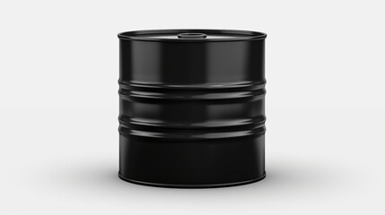 Black Metal Drum Industrial Barrel 55 Gallon Container Oil Storage Chemical Tank