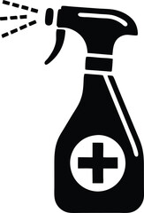 Disinfection spray icon isolated on white background. Vector