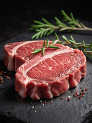 Fototapeta premium Meat Delights: Juicy Cuts Ready for the Grill