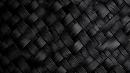 Fototapeta premium Dark woven texture, intricate black pattern. Ideal for backgrounds, websites, or design projects needing a sophisticated, dark aesthetic.