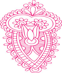 Beautiful flower art and mandala vector design