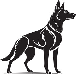a vector silhouette image of a dog graphics-icon (7).eps