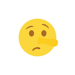 lying face long nose emoji funny lie illustration vector symbol sign icon